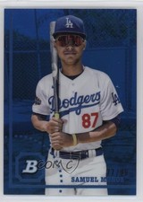 2022 Bowman Heritage Chrome Prospects Blue Refractor 77/99 Samuel Munoz z1v