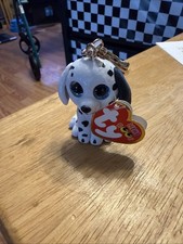 TY NWT Beanie Boos Mini Boo Keychain Metal Bag Clip - FETCH the Dalmatian 2"