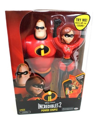 Incredibles 2 12'' Power Couple Figures Elastigirl & Mr. Incredible 2018 New