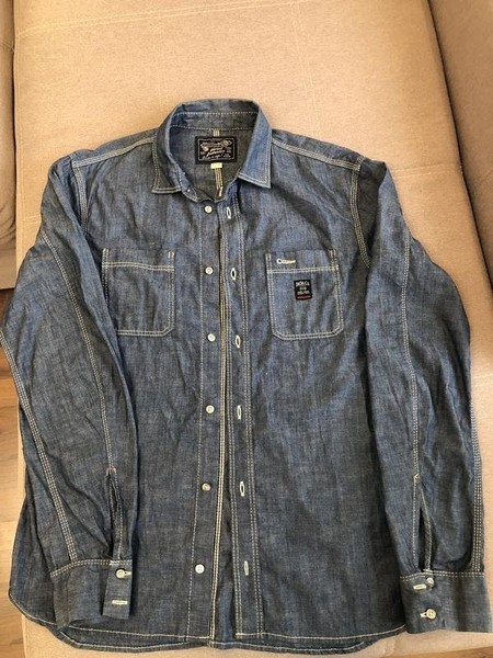 Men Diesel Shirt Navy Denim 40 /L / 48 #7GQM