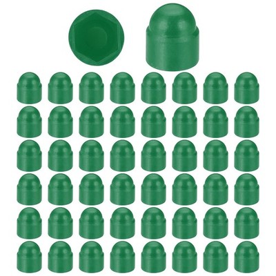 100 Pcs Hex Nut Cover, M6x10x14mm Screws Bolt Covers Caps, Green