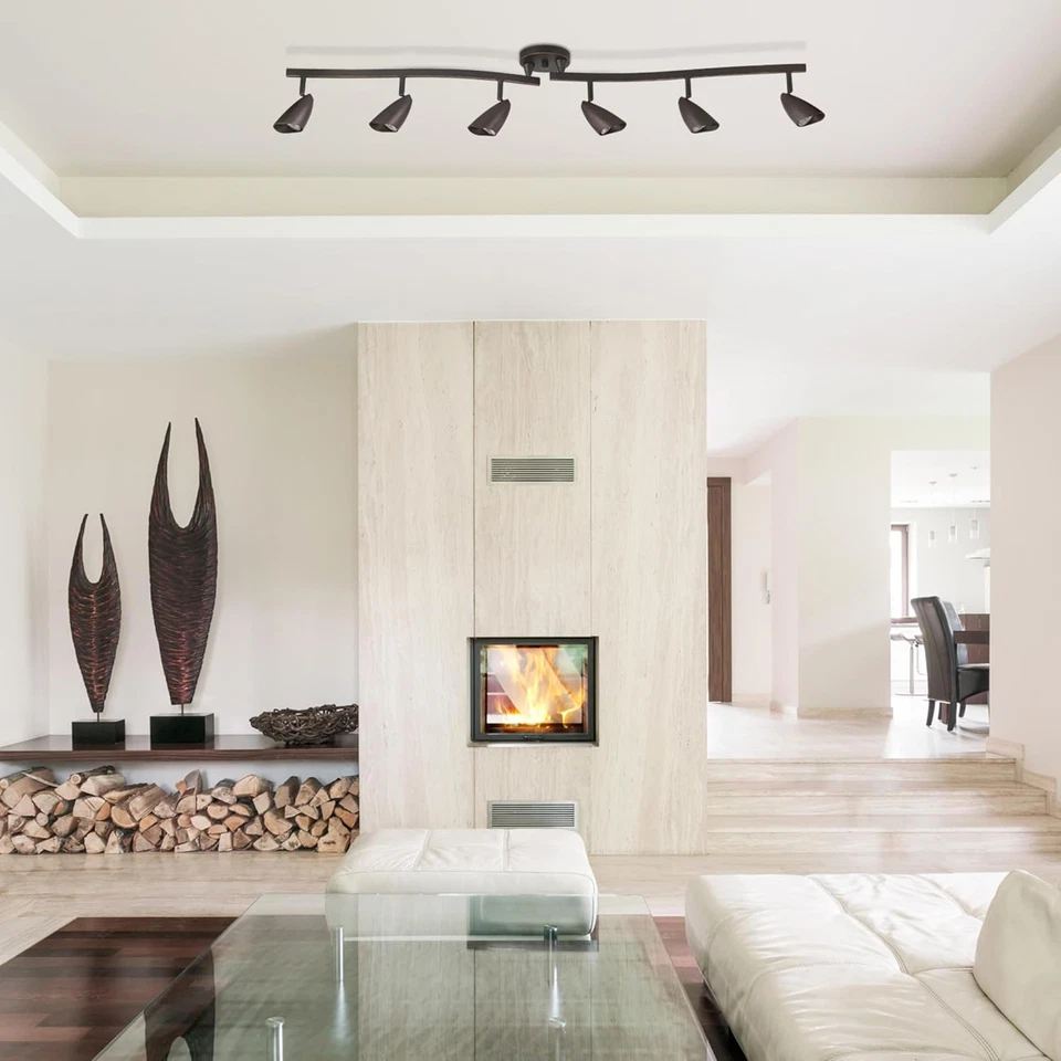 Electric 59376 Grayson 6-Light Adjustable S-Shape Track Lighting, Bronze Color, - Image 4 of 4