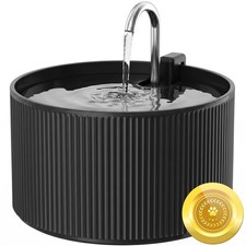 Ceramic Cat Water Fountain 2.2L/74oz Black