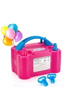 AGPTEK Electric Air Balloon Pump 110V 600W Rose Red Portable Dual Nozzle