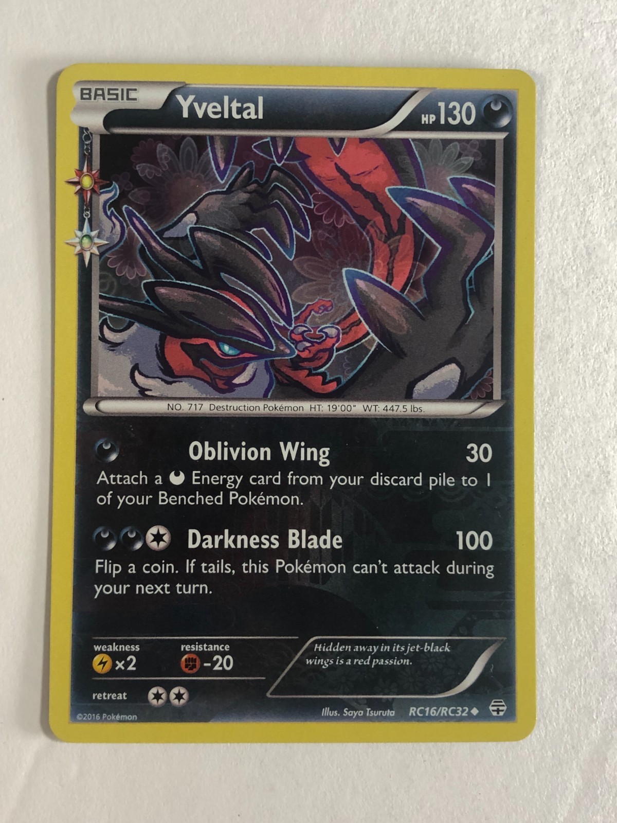 Pokemon TCG Generations Radiant Collection Holographic Yveltal RC16/RC32 LP
