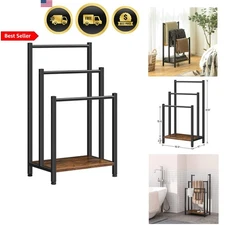 Towel Rack Stand 3 Tier Blanket Holder Bathroom Storage Drying Rack