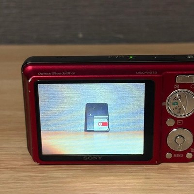 Sony Cyber-shot DSC-W270 Red 12.1MP Digital Camera w/Battery