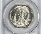 1945-D Walking Liberty Half Dollar : PCGS MS65 Blazing White — photo 3
