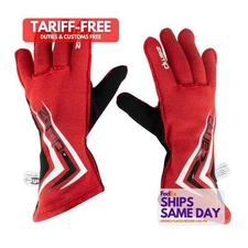Zamp RG20002M, Pair of Gloves ZR-60 Medium Red High Performance & Racing Parts