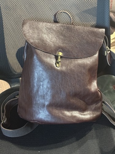 Handmade Brand New Full-Grain Leather Women's Brown Backpack