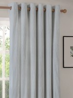 NEXT Yard Mineral Hebden Striped LINED 100% Cotton Eyelet Curtains  228X228CM