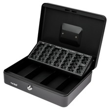 HMF Geldkassette Euro-Münzzählbrett schwarz Kasse Geldkasse Geldbox Sparkassette