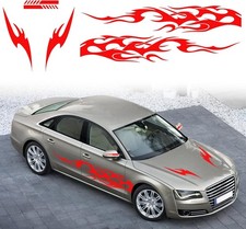 6pcs Flame Pattern Graphics Stickers Car Side Decal Cars Body Door Sides Auto Lo