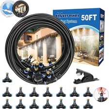 Misters for Outside Patio, Outdoor Water Misting Cooling System 50FT|15M. Backya