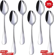 Set of 6 Tea Spoons - Genuine Stainless Steel - Brand New - Free Shipping