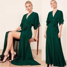 Reformation Winslow Dress Emerald Maxi