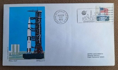 USA 1972, Apollo 17, Beleg Kennedy Space Center, NASA - Stempel