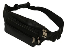 Generic Full Grain Cow Leather Fanny Pack, Waist Bag, Multi-Pocket, Adjustable,