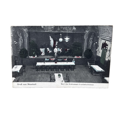 Ansichtskarte Postkarte Neustadt Aisch Gasthaus Gesellschaftshaus Saal Gl. 1919