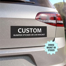 Custom Car Magnet Bumper Sticker Style Design Personalized