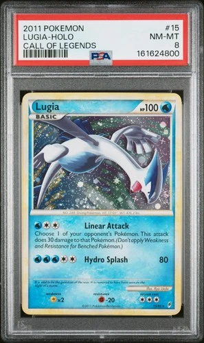 2011 POKEMON CALL OF LEGENDS #15 LUGIA-HOLO PSA 8