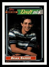 1992 Topps Brian Barber RC Rookie Draft Pick #594 Centered Mint