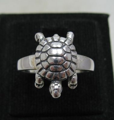 Stylish Genuine Plain Sterling Silver Ring Solid 925 Turtle Handmade Nickel Free