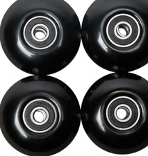 FREEDARE SKATEBOARD SKATE WHEEL WITH BEARINGS 52MM 95A  SKATEPARK BLACK SET OF 4