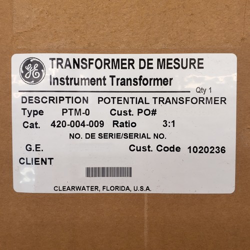 GE ITI 420-004 420-004-009 Potential Transformer PTM-0 360/120V 3:1 1-Ph 10 kV - Picture 3 of 3