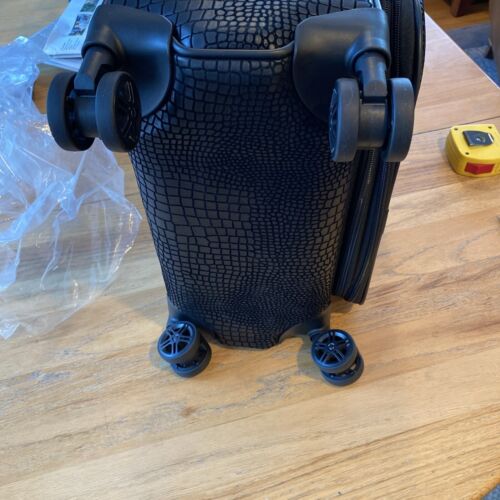 Bric's MY Safari 21” Trolley Expands Black Suitcase w/ Leather Trim NIB - Picture 15 of 22