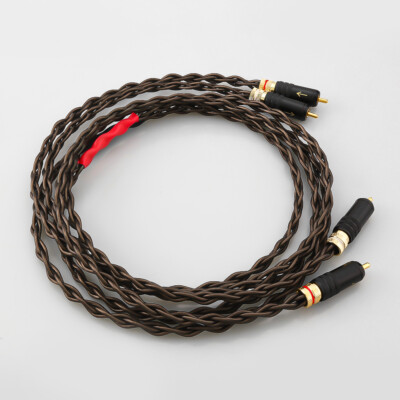 Pair RCA Cable OFC Copper HiFi Audio RCA Wire with RCA Plugs Cord Interconnect
