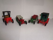 4 sehr alte Fahrzeuge der Marke Huilor, Speiseöl Frankreich, 60er Jahre ca. 1/43