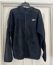 Reebok Men's Workout Ready Full Zip Fleece Hoodie Medium EUC