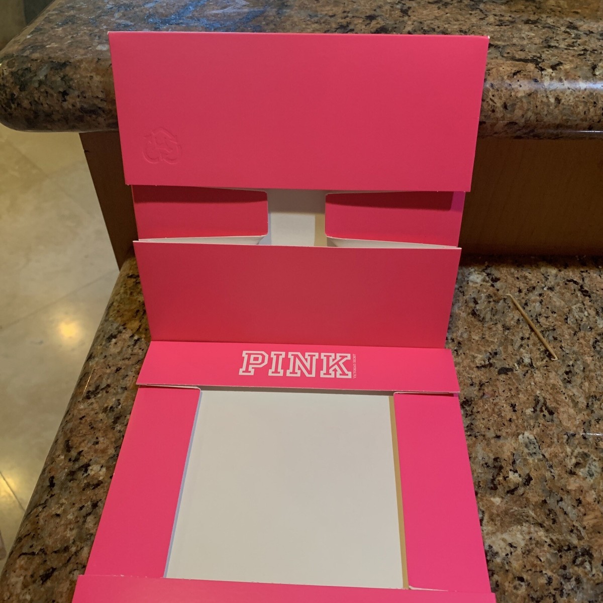 Victoria's Secret PINK Polka Dot Logo Gift Box 7 1/4 X 7 1/4
