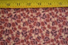 By 1/2 Yd, Rust Brown Cream Calico on Pink, Thimbleberries/Northern Lights, B86