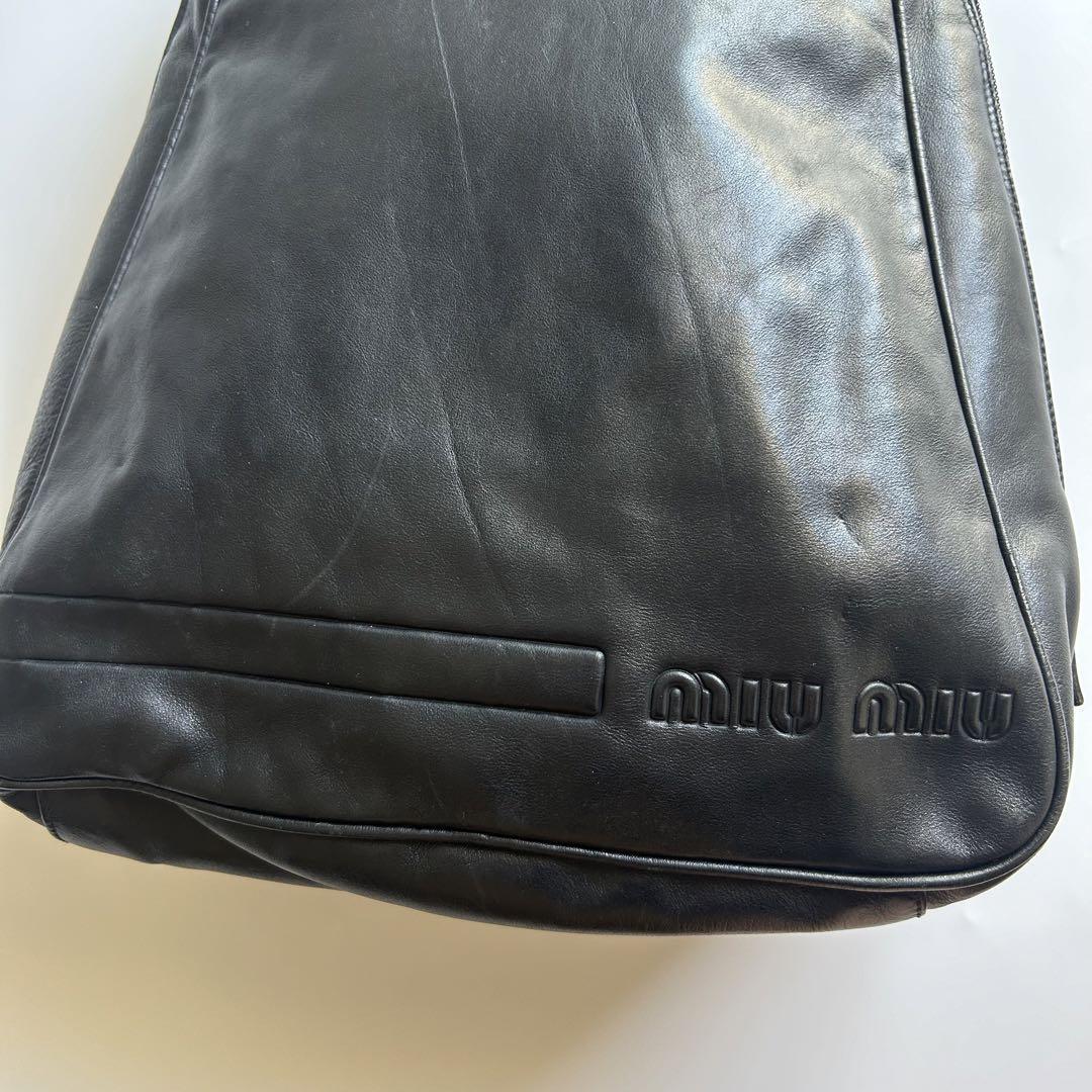 Miu Miu archive Nylon Leather Crossbody bag Black Unisex 90s Miu Miu archive Nylon Leather Crossbody bag Black Unisex 90s