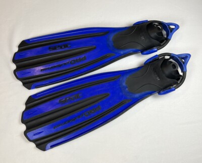 Seac Propulsion M/L Blue Dive Fins - Open Heel (0710043160070A) Made in Italy