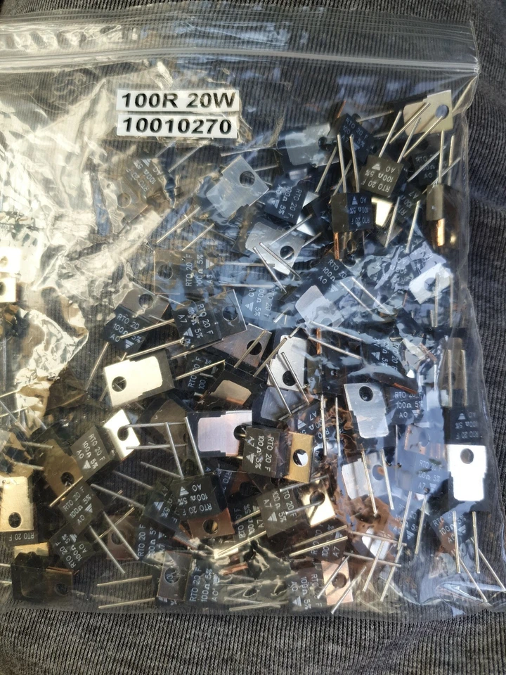 Pack of 80 - RTO20F - Thick Film Resistors - Through Hole 20watts 100ohms 5% - Image 2 of 2