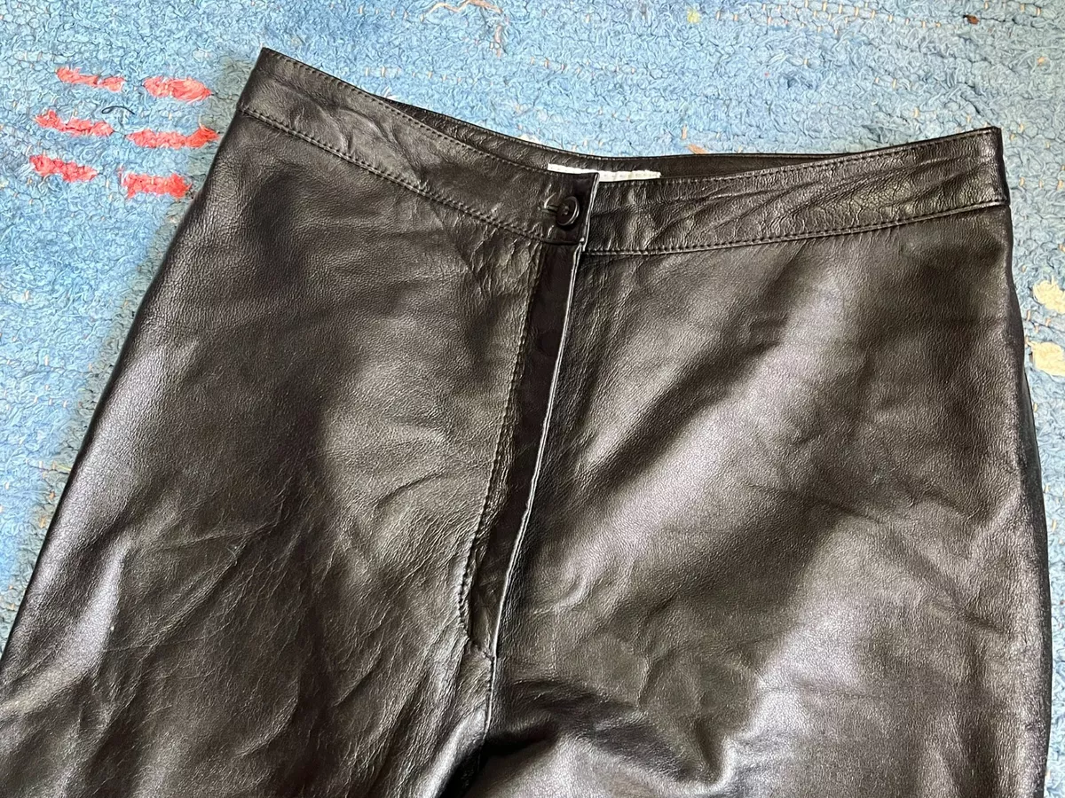 Tall leather shop trousers uk