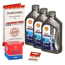 Honda VF 750 C (RC28) 85-87, olio Shell 10W40 + filtro olio MiW, set olio motore