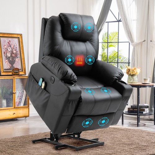 Power Lift Recliner Chair Electric Massage Reclining Chair with Heat for Elderly - Picture 4 of 27