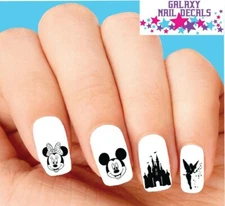 Waterslide Nail Decals - Set of 20 Disney Mickey Minnie Tinkerbell Assorted