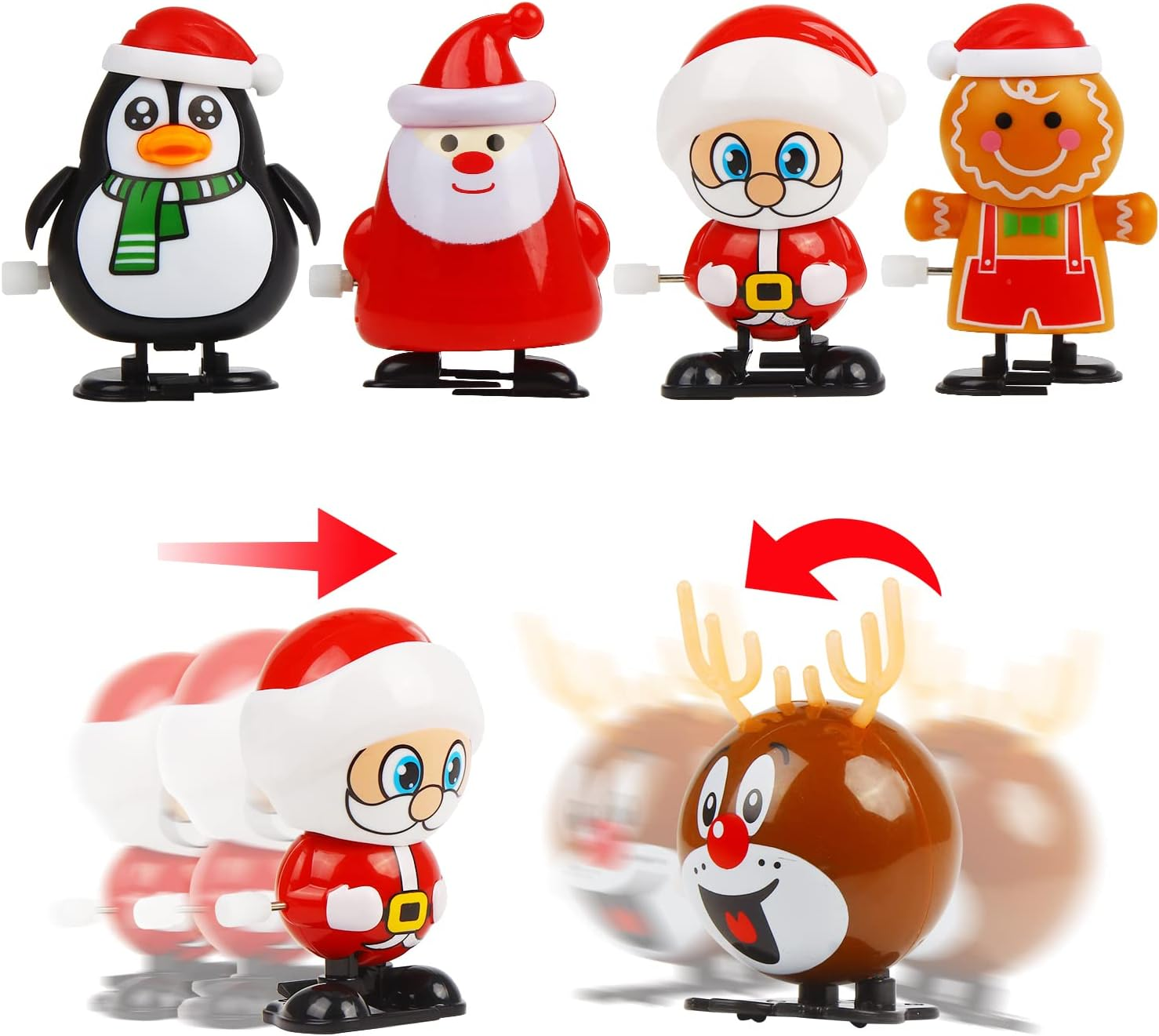 Christmas Wind up Toys, 8 PCS Xmas Gift Stocking Stuffers Goody Bag Fillers for eBay