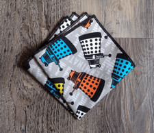 Dalek Sci-Fi Doctor Who Pocket Square Hankie Handkerchief Formal Made to Order