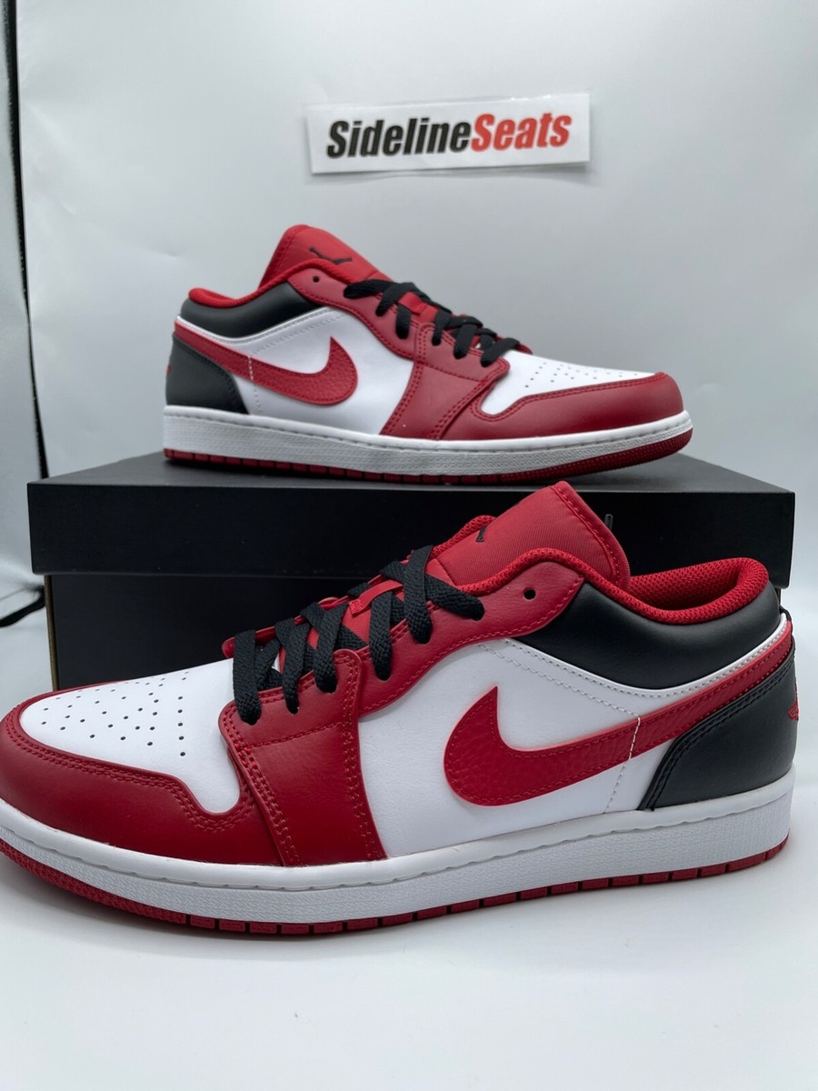Nike Air Jordan 1 Low Size 11 Style 553558 163 White / Gym Red  
