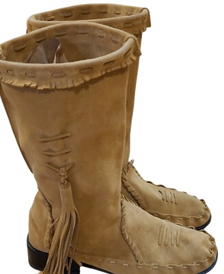 Womens Maggi Mercado Sz 8M Suede Tan Boots New