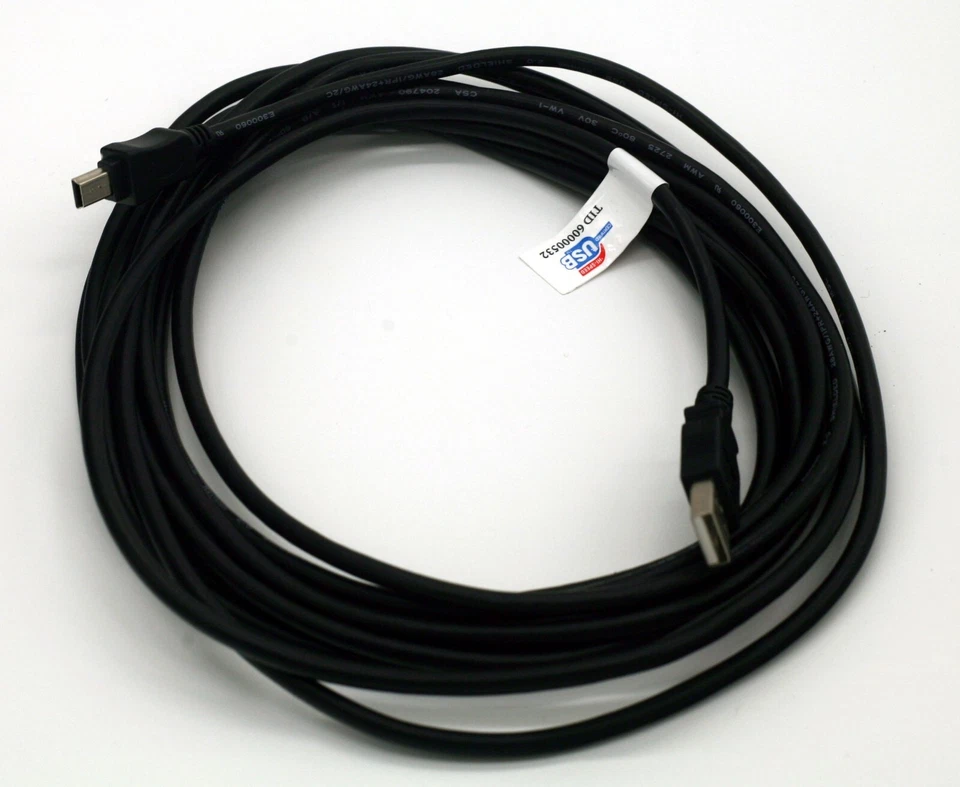15ft long USB 2.0 Mini 5pin-B Camera/MP3/Phone Cable/Cord/Wire Free Ship MiniB - Image 2 of 3