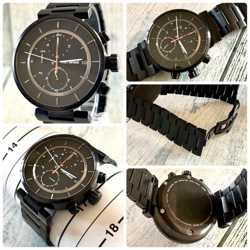 ISSEY MIYAKE Watch Chronograph W Black Rare Used From Japan Check description - Picture 2 of 5