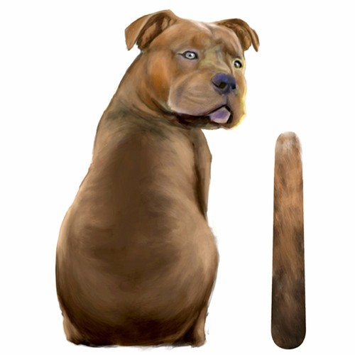 Pit Bull Dog Rear Car Window Sticker + Wagging Tail To Fit On Wiper Arm - Picture 2 of 3