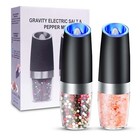 Juego de 2 molinillos eléctricos de sal y pimienta, grosor ajustable recargable